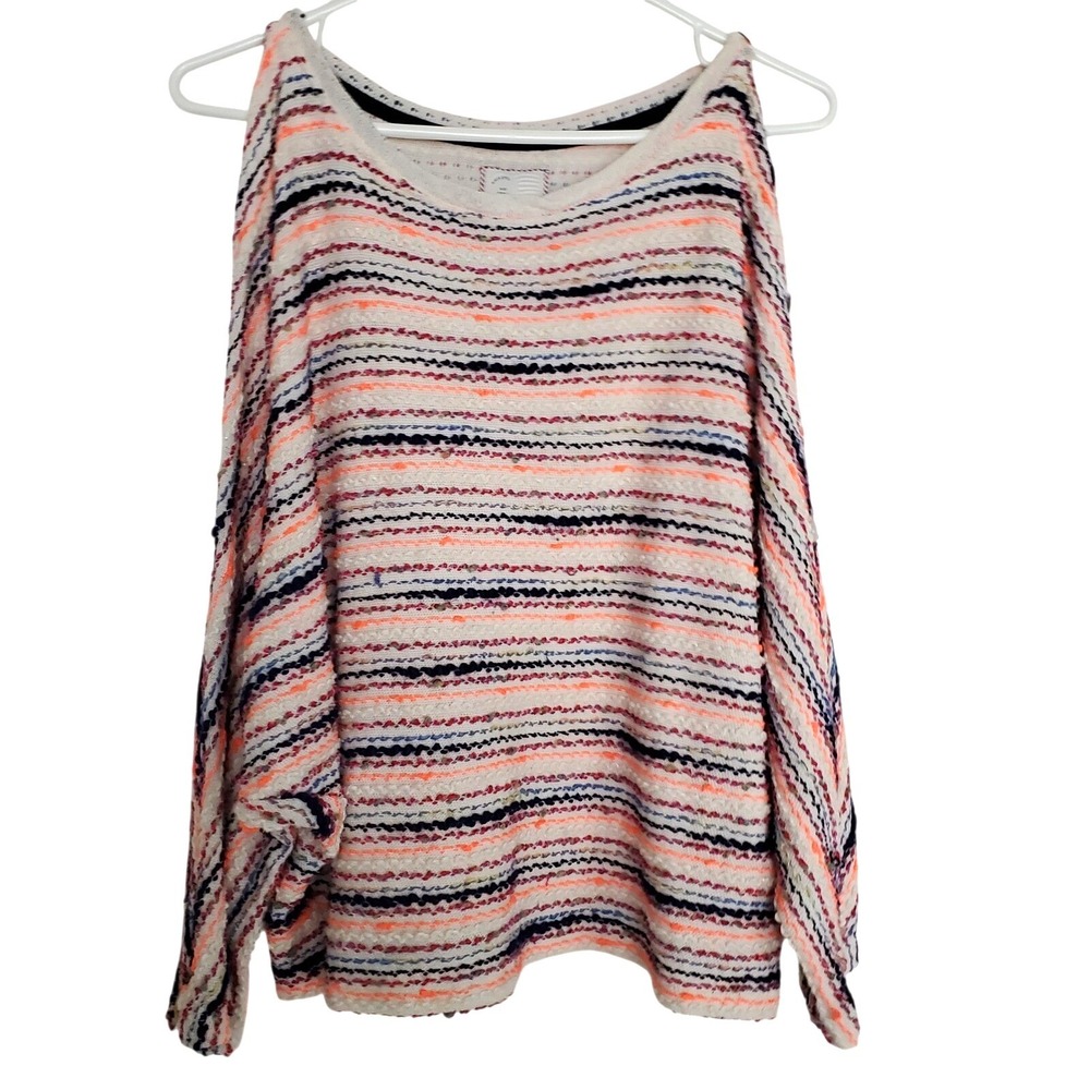 Anthropologie‎ Multicolor Striped Sweater Relaxed Postmark Mali Dolman Sleeve Sm